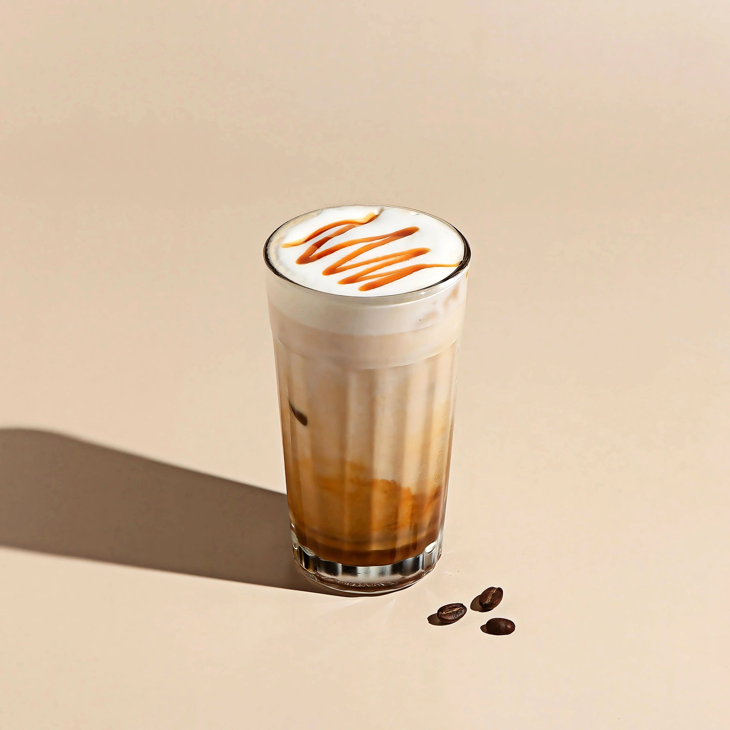 Frappe frío con caramelo